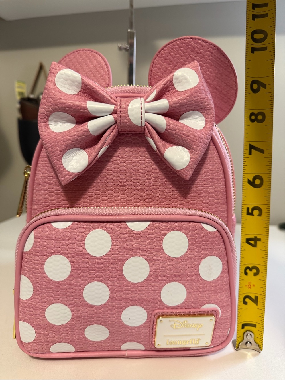 Loungefly Pink White Polka Dot Minnie Ear Mini Backpack
